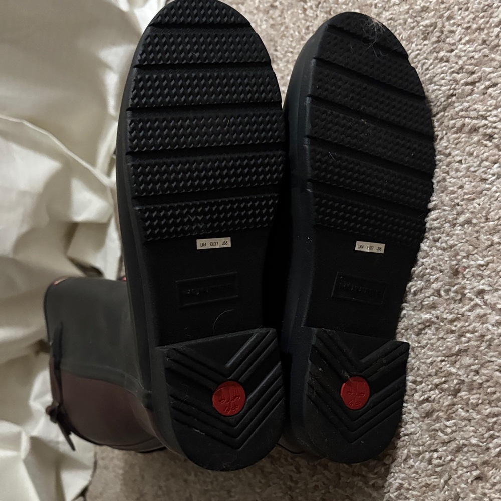 Hunter Black Tall Rain Boots - Picture 8 of 8